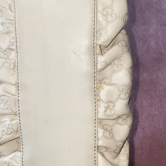 Gucci White Ivory Leather Shoulder Bag - Picture 8 of 9